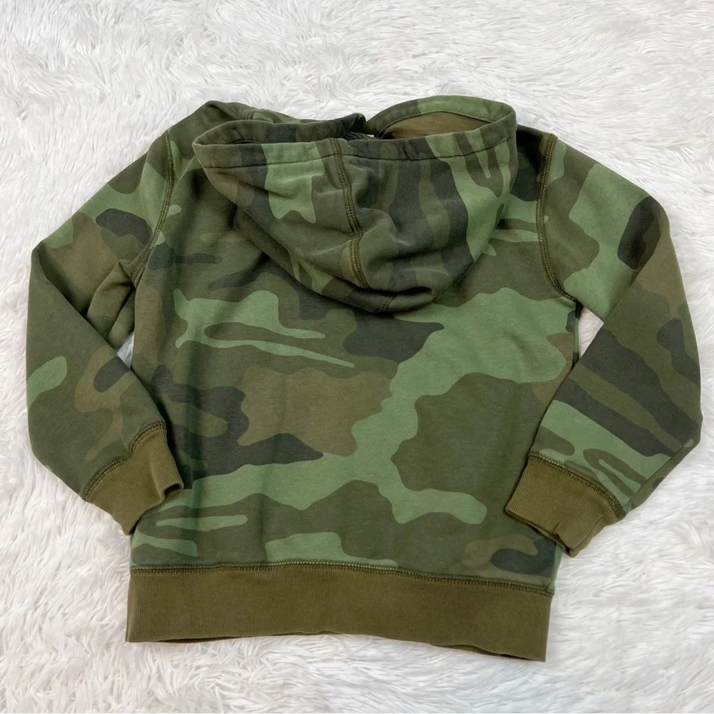 Gap boy’s long sleeve camouflage pullover hooded sweatshirt green‎